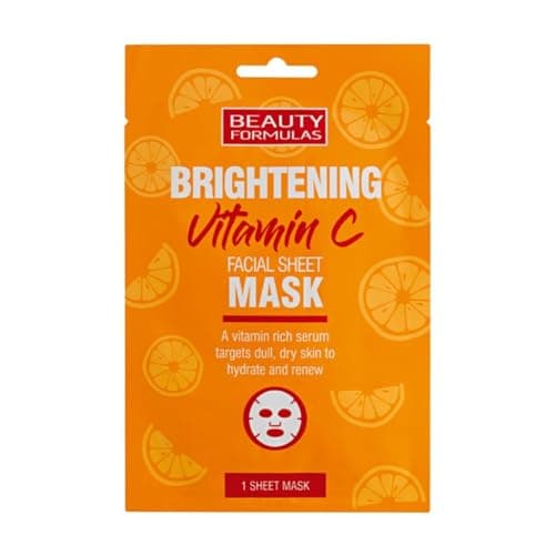 Image of BEAUTY FORMULAS BRIGHTENING VITAMIN C FACIAL MASK, Orange