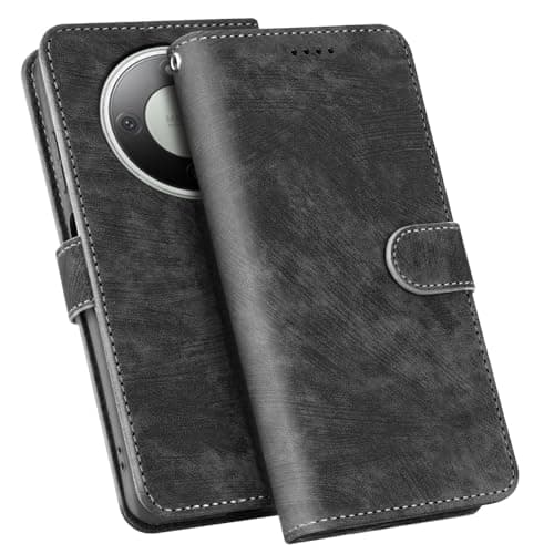 Image of YSONCHAN PU Leather Case for Honor Magic8 Lite/Magic 8 Lite/X9D, Wallet Protection Cover with RFID Blocking, Magnetic Closure Flip-top Shockproof Bumper Shell. Black
