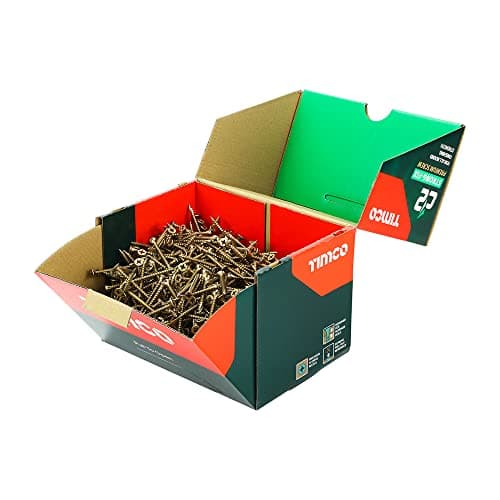 Image of TIMCO - C2 Strong-Fix Multi-Purpose Premium Screws – Double Countersunk – Gold – Dual angle thread for ultimate performance – 4.0 x 50 – Box of 1000
