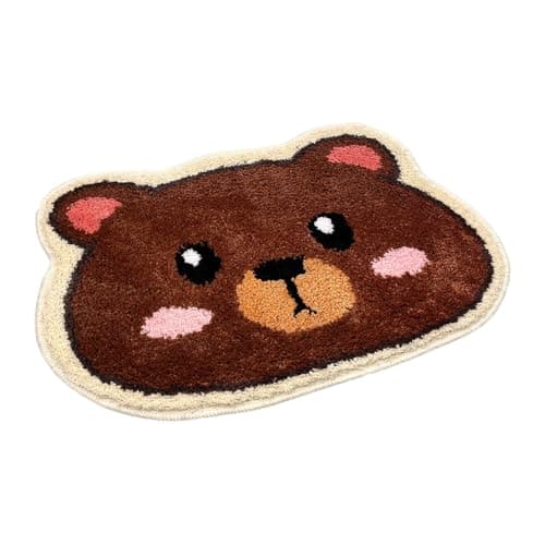 Image of 80x50cm Multicolour Nylon Fast Drying Super Absorbent Non-Slip Streamlined Bath Mat for Bathroom Shower Door Entryway and Kitchen Sink