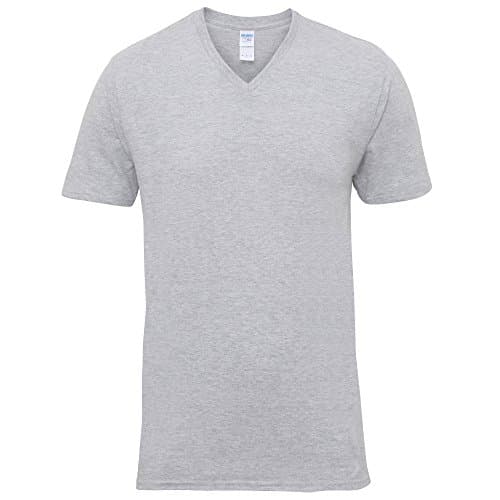 Image of Gildan Mens Premium Cotton V Neck Short Sleeve T-Shirt (M) (Sport Grey)