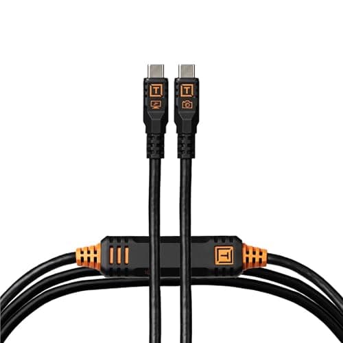 Image of TetherPro Optima 10Gbps Gen 2 USB-C, 15' (4.6m), Straight to Straight, Non-Reflective Black