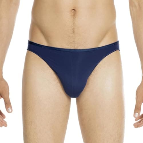 Image of HOM, Mens, Plumes Micro Briefs, Navy Blue, M