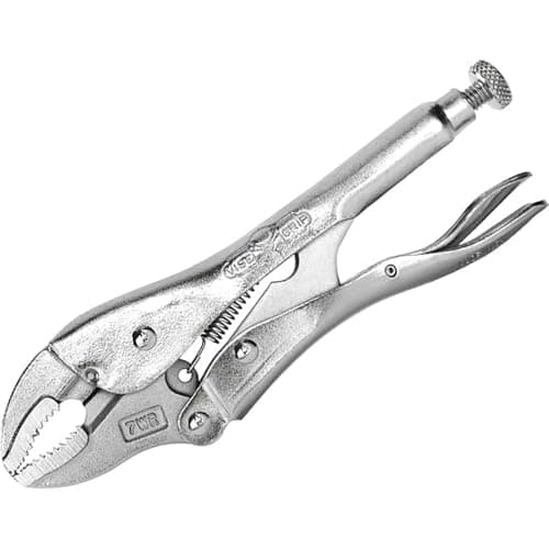 Image of Irwin 7WRC Curved Jaw Locking Plier with Wire Cutter, 175mm Length, Silver