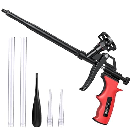 Image of Foam Gun, Preciva Professional Foaming Guns, Needn't Cleaner PU Foams Expanding Applicator Tools, Heavy Duty Dispensing Insulation Foam-Sprayer for Caulking, Insulation