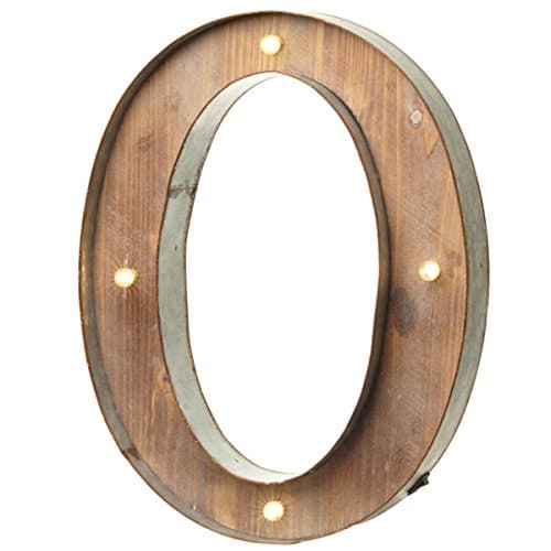 Image of Heaven Sends Vintage Illuminated LED Letter Light - 'O'