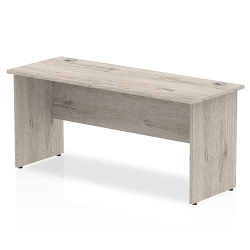 Image of Dynamic Office Solutions Impulse 1600mm Slimline Desk Panel End Leg Grey Oak Grey Oak