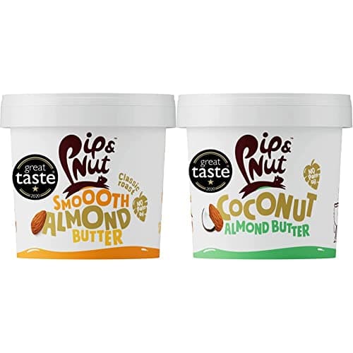 Image of Pip & Nut - Smooth Almond Butter (1kg) | Natural Nut Butter, No Palm Oil, No Added Sugar, Hi-Oleic Almonds & - Coconut Almond Butter (1kg) | Natural Nut Butter, No Palm Oil