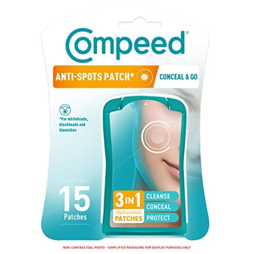 Image of Compeed - Anti-Spots* Conceal & Go Patch - Cleanse Conceal and Protect – Hydrocolloid Spots patches*, Pimple patches - Ideal for discreet day use – For single spots* - 15 Patches