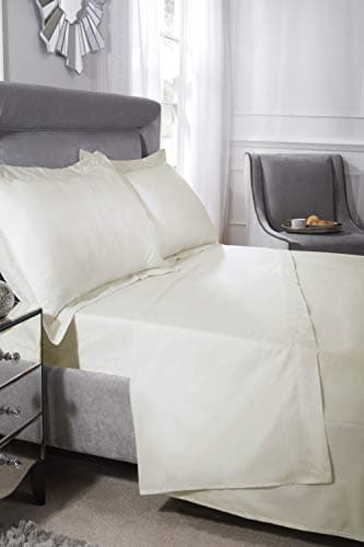 Image of Emma Barclay 400 Thread Count Cotton - Flat Sheet in Cream - Double
