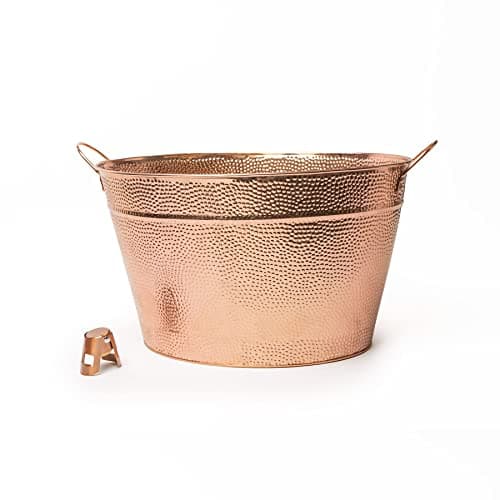 Image of BarCraft Copper Finish Champagne Bucket and Stopper Set