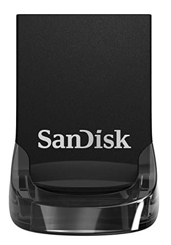 Image of SANDISK Ultra Fit USB Type-A Flash Drive 128GB (USB 3.2 memory Stick up to 400MB/s read speeds, for Laptops and Gaming Consoles, Plug-and-Stay, RescuePRO Data Recovery Software) Black