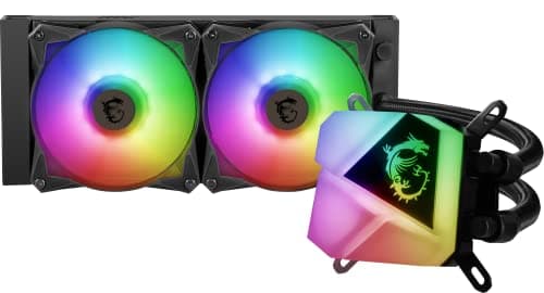 Image of MSI MAG CoreLiquid C240 - AIO ARGB CPU Liquid Cooler - 240mm Radiator - LGA 1700 Ready - Dual 120mm ARGB PWM Fans