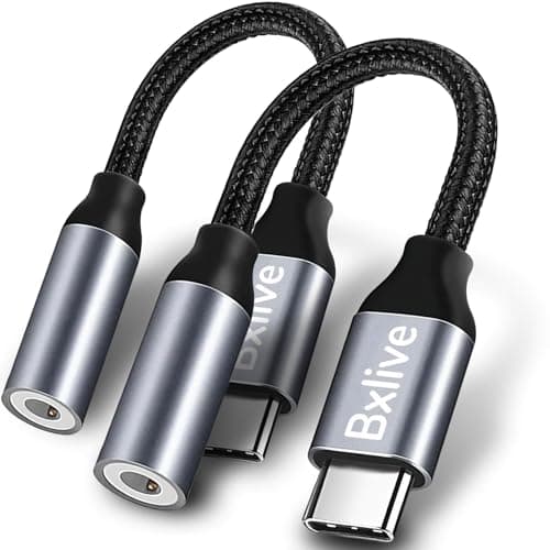 Image of Bxlive USB C to 3.5mm Jack, 2 Packs Type C to 3.5mm Headphone Aux Digital Audio Earphone Adaptor, Aux to USB C Earphone Adapter for Samsung Galaxy, iPad Pro, HUAWEI, Xiaom, and More Type C
