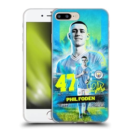 Image of Head Case Designs Officially Licensed Manchester City Man City FC Phil Foden 2023/24 First Team Soft Gel Case Compatible With Apple iPhone 7 Plus/iPhone 8 Plus