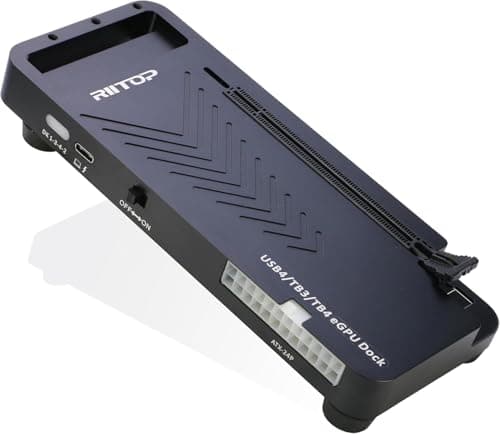 Image of RIITOP 40Gpbs eGPU Enclosure USB4.0 Compatible with Thunderbolt 4 External GPU Dock for PCIe 4.0 X16 Graphics Card