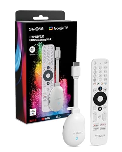 Image of STRONG LEAP-NEVEUK 4K UHD Streaming Dongle With Ethernet Port, Google TV Streaming Stick, 2GB RAM+8GB Flash Storage, WIFI 6, Android 12, Google Assistant, Dolby Audio & Dolby Vision