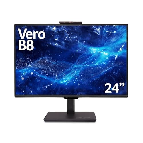 Image of Acer Vero B248YG 24" Full HD IPS Monitor | 1920x1080 | 120Hz | USB-C Docking 100W | RJ45 Ethernet | 5MP Webcam | Built-in Speakers | Height Adjustable | Business Office Monitor