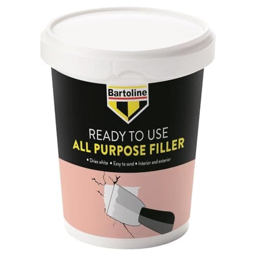 Image of Bartoline Ready Mixed All Purpose Filler 600g – Quick-Drying White Filler for Interior and Exterior Repairs Smooth Finish, Minimal Sanding, Paintable for Plaster, Brick, Stone, Timber & More