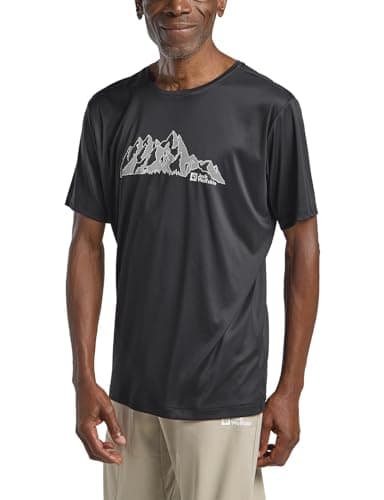 Image of Jack Wolfskin Men's Peak Graphic T M T-Shirt, MTN Phantom, XL