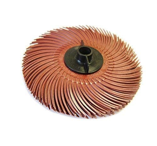 Image of Scotch-Brite 3M Radial Bristle Brush 75MM (3 Inch) 220g Red, Reusable Screw Centre