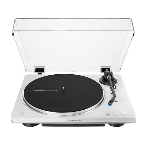 Image of Audio-Technica AT-LP70XBT Fully Automatic Wireless Belt-Drive Turntable (White/Silver)