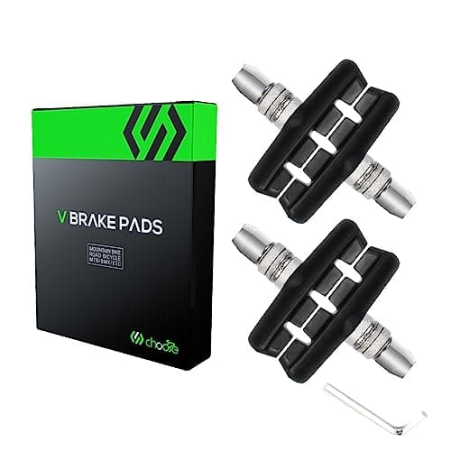Image of Chooee Bike V-Brake Pads, Bicycle 55mm Brake Pad Set, 2 Pairs Universal Brake Shoes Black