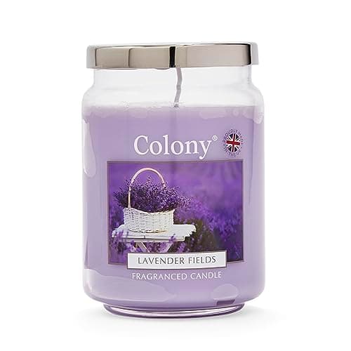 Image of Wax Lyrical, Colony Large Candle Jar Lavender Fields, Burn Time of Up 100 Hours