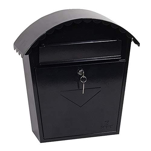 Image of Phoenix Safe Company – MB0117KB Clasico Front-Loading Letter Box - Key Lock, 2 Keys Supplied - Black Powder Coated Finish - Secure Lock Box - 3.5kg