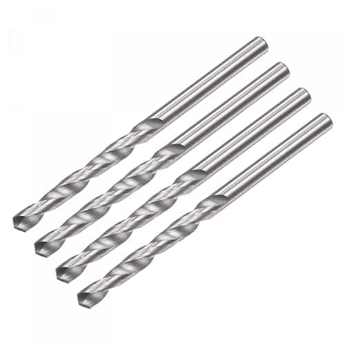 Image of sourcing map Solid Carbide Drill Bits, 2.5mm C2/K20 Tungsten Carbide Jobber Drill Bits Straight Shank Drilling Tool for Stainless Steel Aluminum Iron Metal Plastic 4pcs