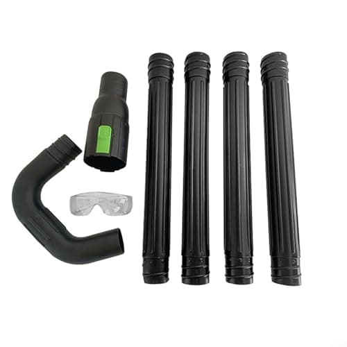 Image of Gutter Cleaning Tool for Leaf Blowers, 360 Rotating Nozzle with 4 Extension Pipes, Adjustable Adapter Fits Most Brands, Safe Ground Roof Debris Cleaner Kit
