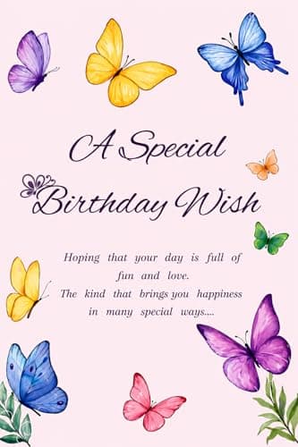 Image of Happy Birthday Card for Her,Beautiful Happy Birthday Card for Women-Lovely Card for Female Friend with Worded Verse for Special Person/Ladies,Unique Modern Design Birthday Card-Eco-Friendly
