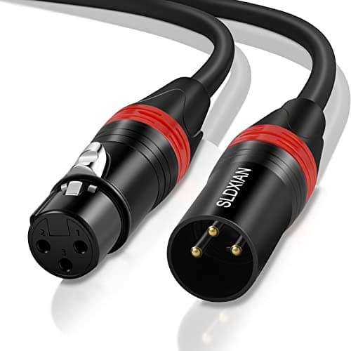 Image of SLDXIAN XLR Cable, XLR Male to Female Microphone Cable for Microphone, Power Amplifier, Sound Console, Sound Speaker (1M)