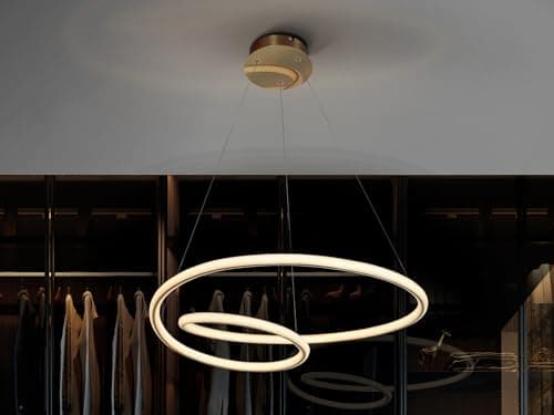 Image of Schuller Tube - Integrated LED Pendant Light, Glitter Gold