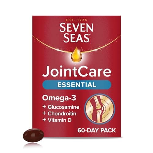 Image of Seven Seas JointCare Essential, with Omega-3, Glucosamine, Chondroitin, Vitamins C and D, Manganese and Zinc, Food Supplements, 60-Day Pack