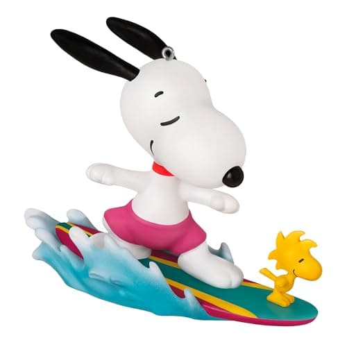 Image of Hallmark Keepsake PEANUTS Ornament - SNOOPY & WOODSTOCK Surfing Design