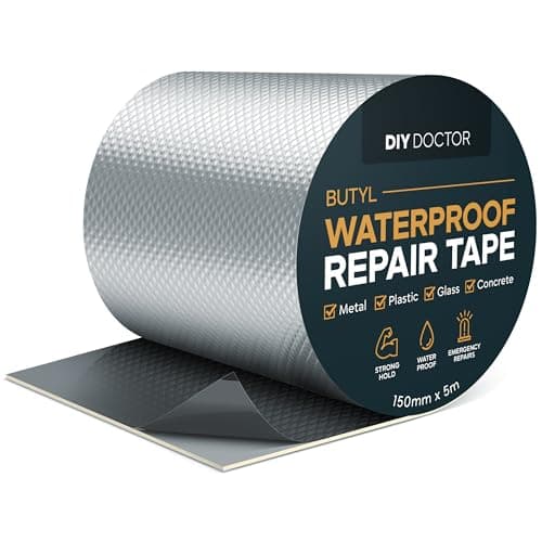 Image of DIY Doctor Waterproof Tape for Leaks – 1 Pack of 150mm x 5m - Butyl Roof Sealant Tape - Outdoor Waterproof Repair Tape with Aluminium Foil