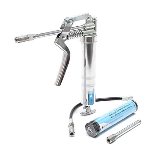 Image of WilTec Pistol Grip One Handed Grease Gun with Three Extensions Grease Lubricant 90ml 137.9bar