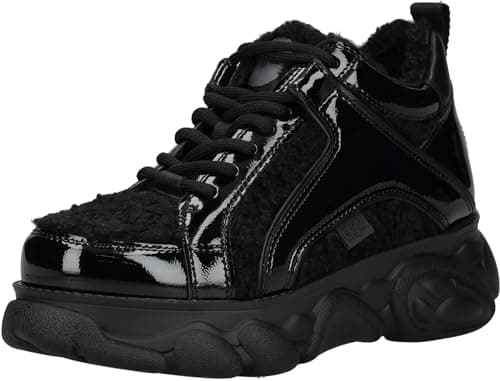 Image of Buffalo Cld Corin Warm V Black Black, Black/White, 3 UK
