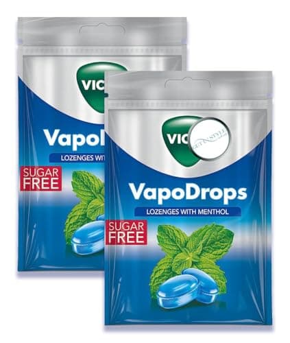 Image of 2x 72g VapoDrops with Cooling Menthol Flavour, Classic Sugar Free Vegan Lozenges – Bundled by GetInStyle Shop