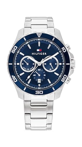Image of Tommy Hilfiger Analogue Multifunction Quartz Watch for Men with Silver Stainless Steel Bracelet - 1792094