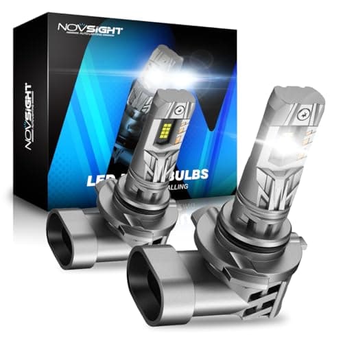 Image of NOVSIGHT 9005 HB3 LED Headlight Bulb - 90W 30000LM HB3 Headlight Bulb, 6500K White Light 12V 9005 LED Bulb with Fan, 1:1 Size Plug and Play HB3 Bulbs, IP68 Waterproof, Pack of 2