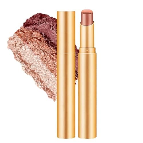 Image of Muorruo 3-colour eyeshadow stick, long-lasting and waterproof cream eyeshadow with Vitamin E for day and evening looks, durable and natural-looking, (Caffeine Orange)