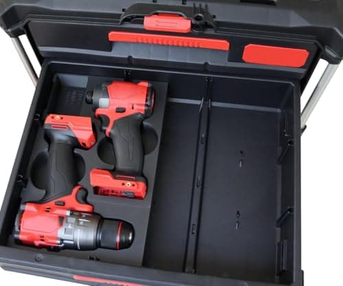 Image of Compatible with MILWAUKEE Packout - 3D Printed PLA+ Insert for Gen4 Impact and Drill | Organiser for 2 & 3 Drawer Packout - Ready Delivered & Perfect Fit (Impact Gen4 / Drill)