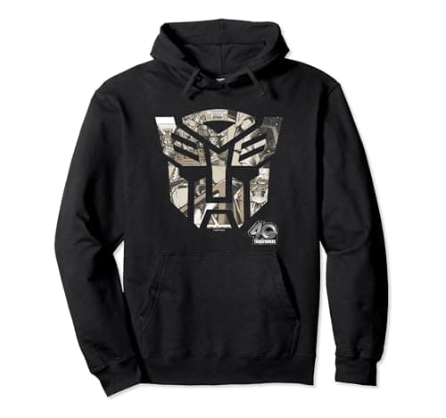 Image of Transformers 40th Anniversary Autobot Comic Collage Logo Pullover Hoodie
