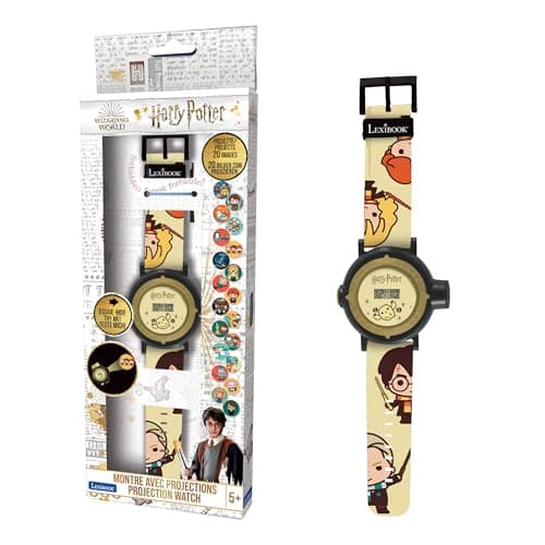 Image of LEXIBOOK - Harry Potter Adjustable Projection Watch Digital Screen – 20 Images of Harry Potter – for Children - Red and Blue - DMW050HPLXB