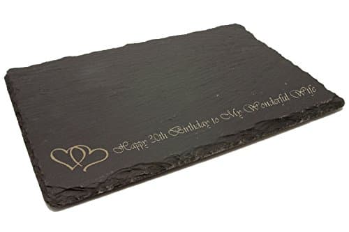 Image of County Engraving Personalised Slate Cheeseboard or Chopping Board, Laser Engraved Birthday Gift