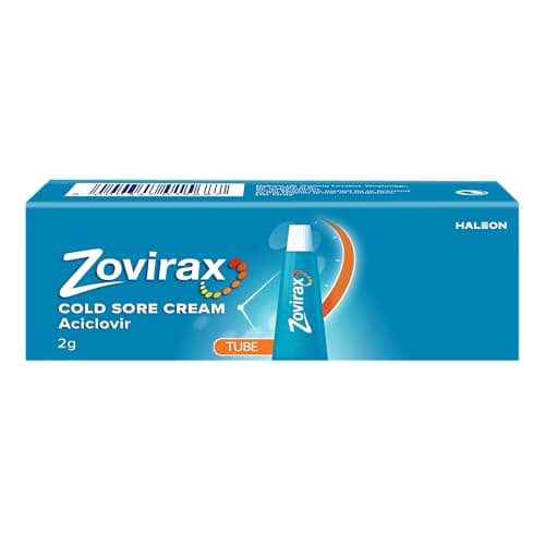 Image of Zovirax Cold Sore Cream for Lips, with Aciclovir, Cold Sore Treatment that Speeds Healing and Pain Relief, Tube 2g