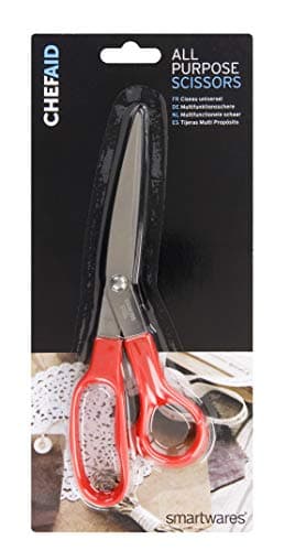 Image of Chef Aid Household Scissors, Multi-Functional All Purpose Scissor with a Long Straight Edge, Ideal for All households tasks, Traditional Shape and Design with Stainless Steel Cutting Blade