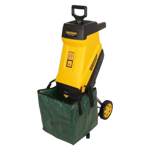 Image of TOUGH MASTER Electric Garden Shredder 2400W, Portable with 10 Metre Power Cable, 45mm Chipping Width, 45L Collection Bag, Double Sided Blade System, Auto Shut-Off (Electric Garden Shredder)